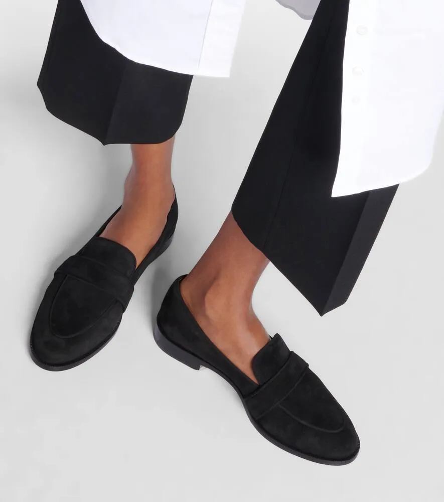 Aquazzura Martin suede loafers