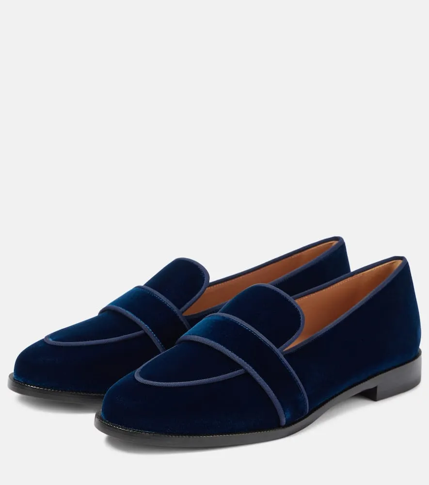 Aquazzura Martin velvet loafers
