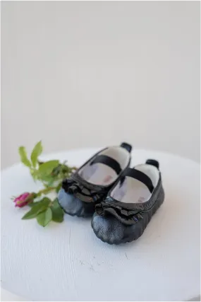 Baby Bloch Ballet Flats Frilled Pearl in Black BB416 *