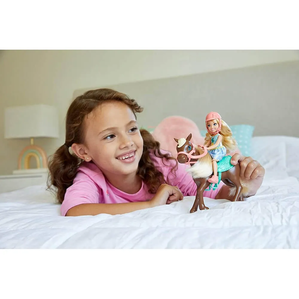 Barbie Club Chelsea Blonde Doll and Pony