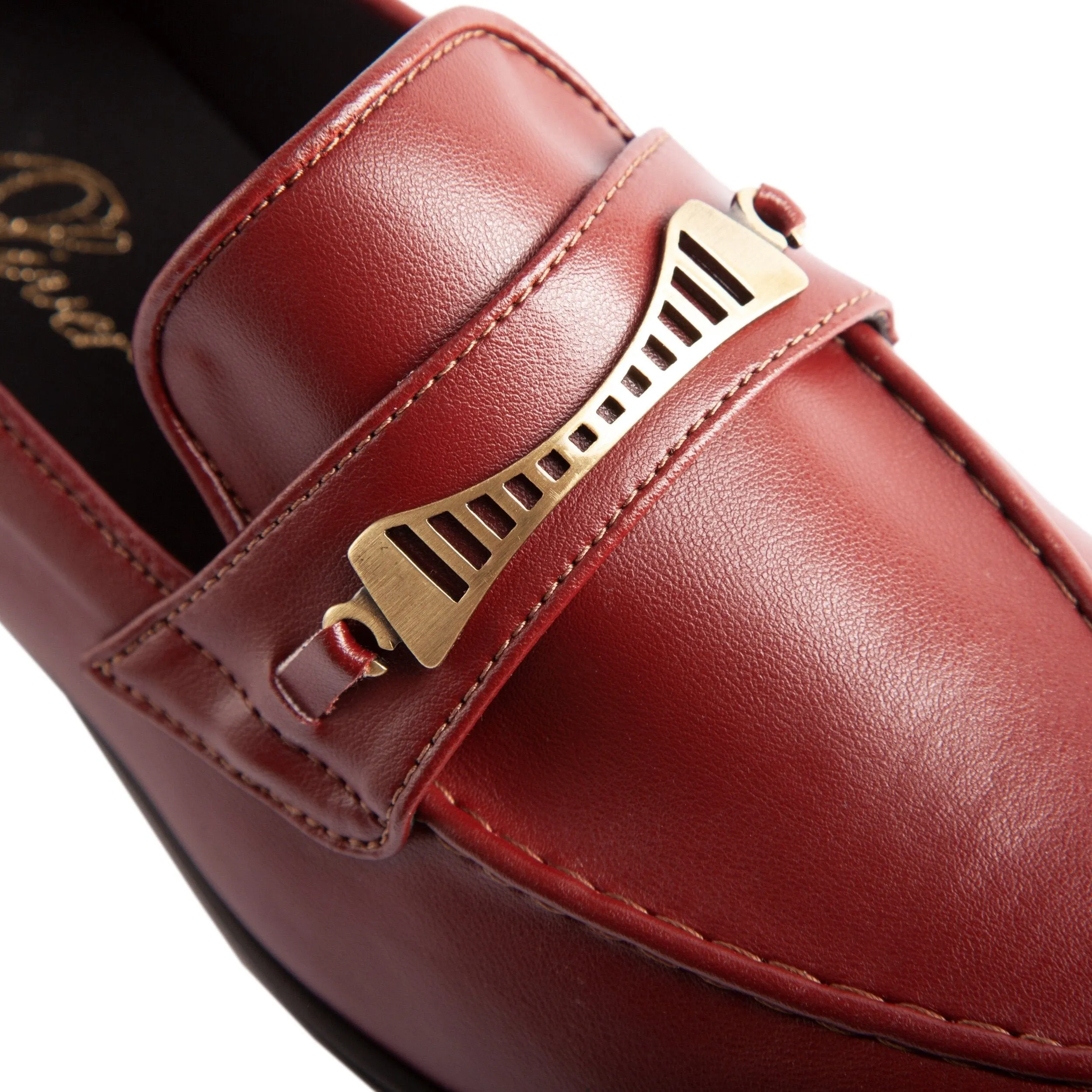 Bridge-Bit Cactus Leather Vegan Loafer | Burgundy