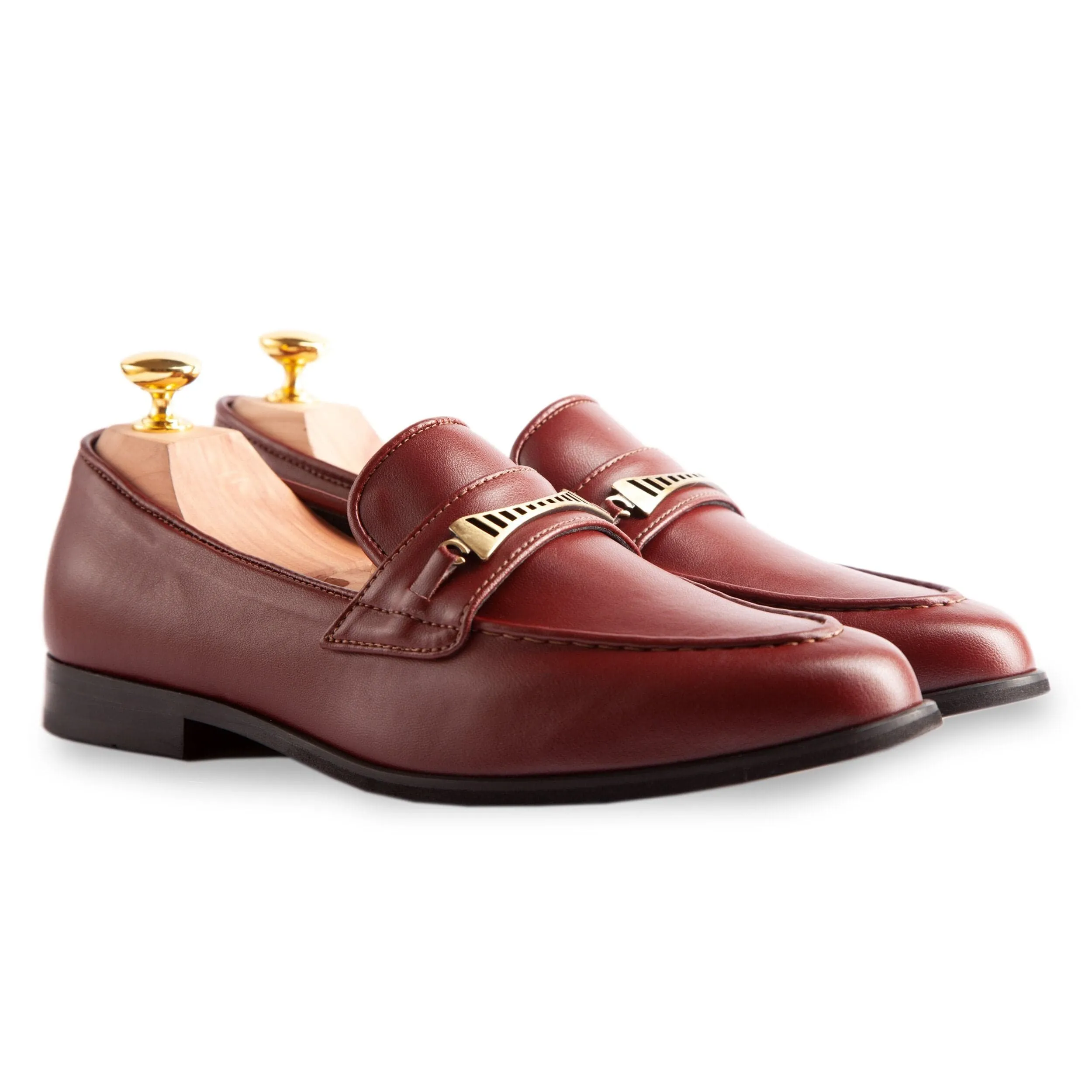 Bridge-Bit Cactus Leather Vegan Loafer | Burgundy