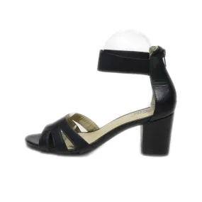 Croft & Barrow High-Heel Sandals Leather Black Colour For Women