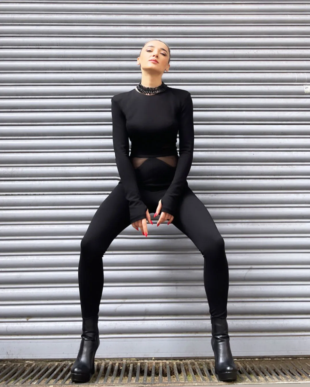 DECA TRANSPARENT DETAILED JUMPSUIT