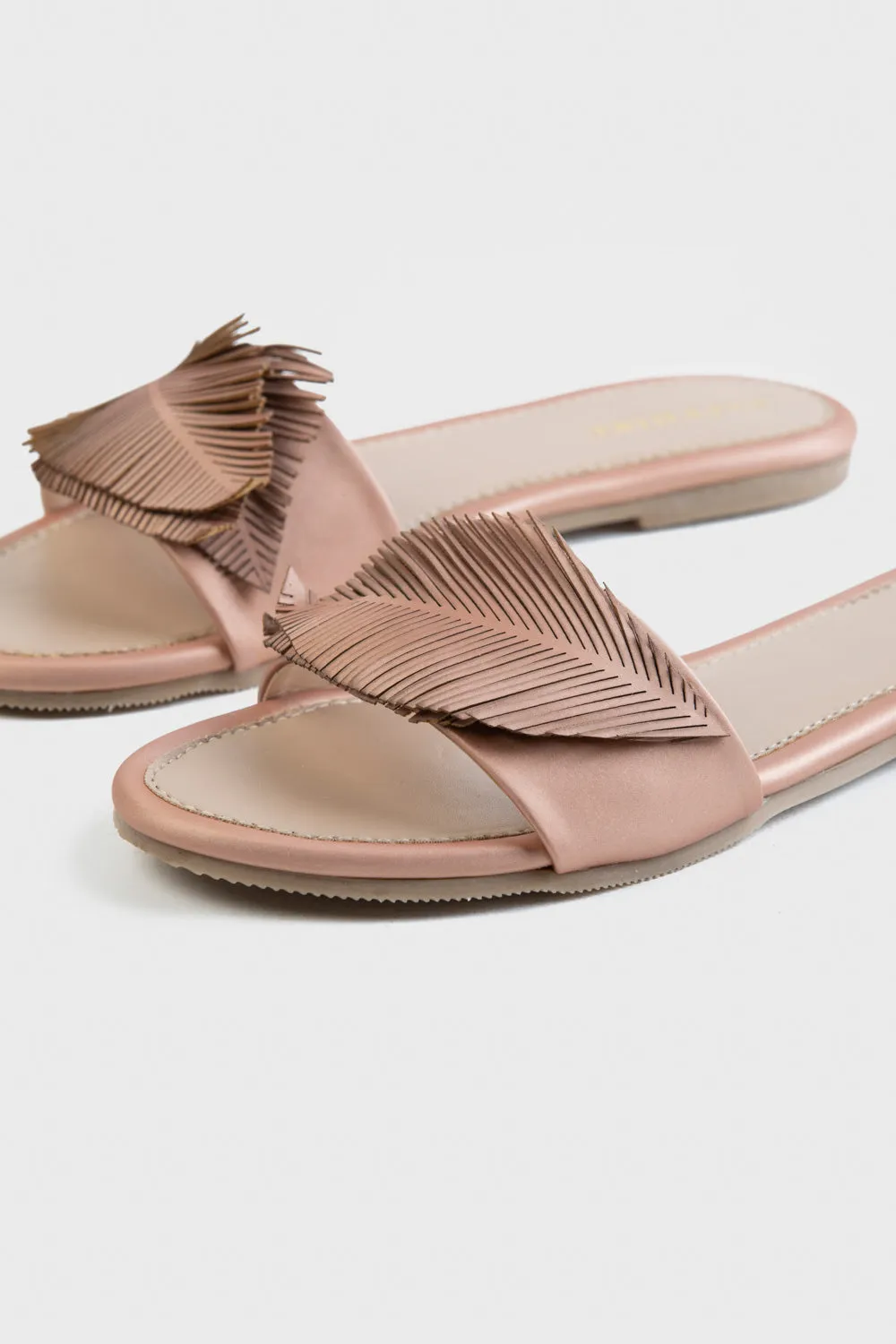 Embellished Coral Flats