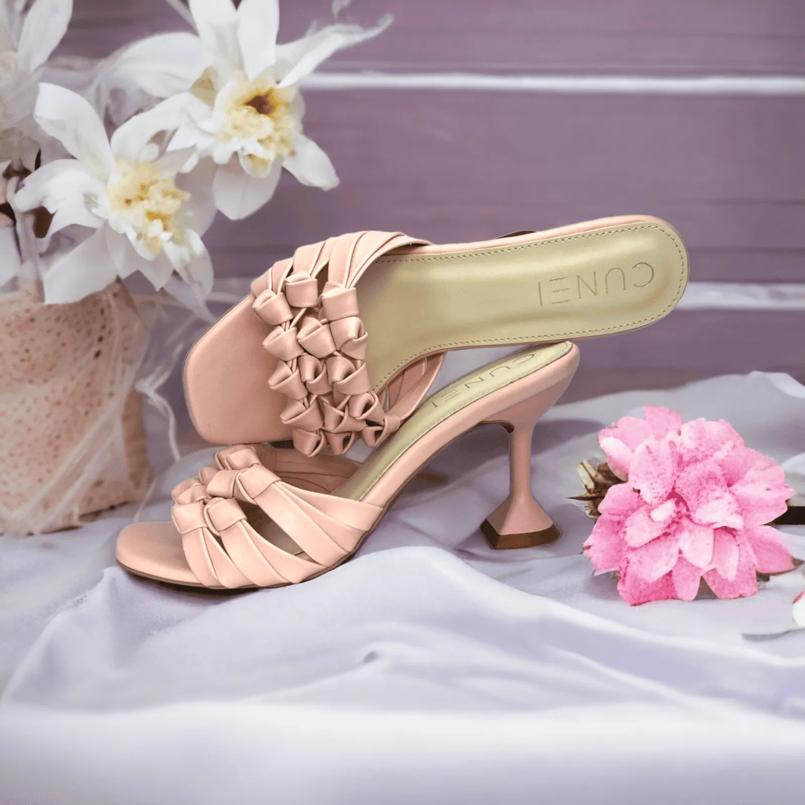 Light Pink Barbed Heels