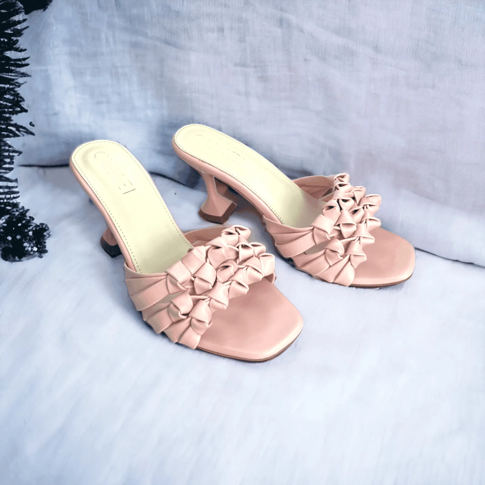 Light Pink Barbed Heels