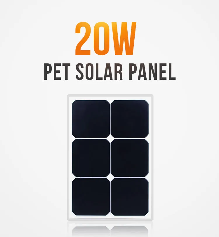 Moolsun 20W 3V Diy Flexible Solar Panel Efficiency 23.5% Monocrystalline ETPF/PET for RV Boat Cabin Tent Car Trucks Trailers
