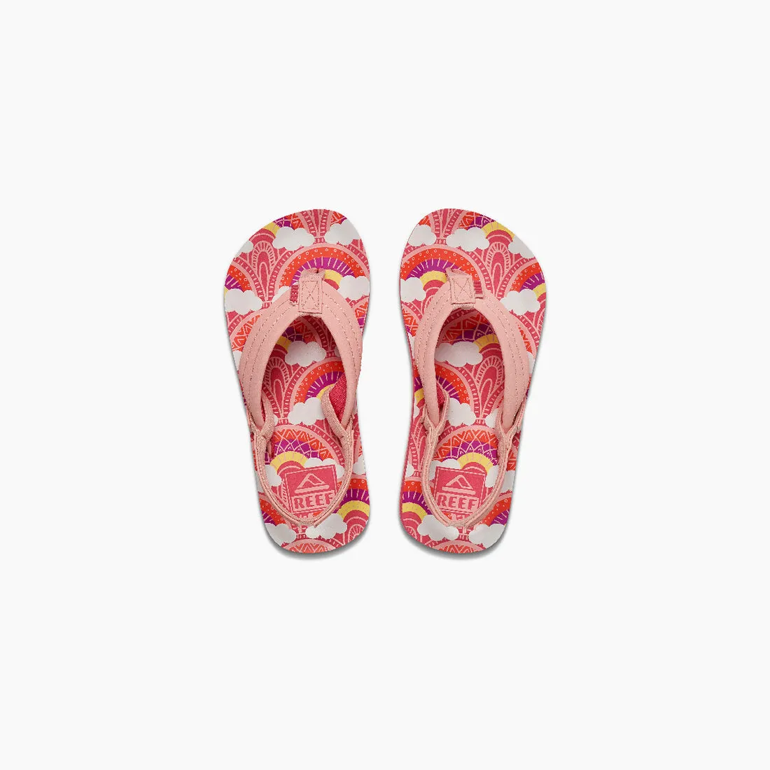 Reef Little Ahi Sandal-Rainbows and Clouds