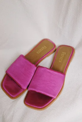 sandal - camille - satin fuchsia